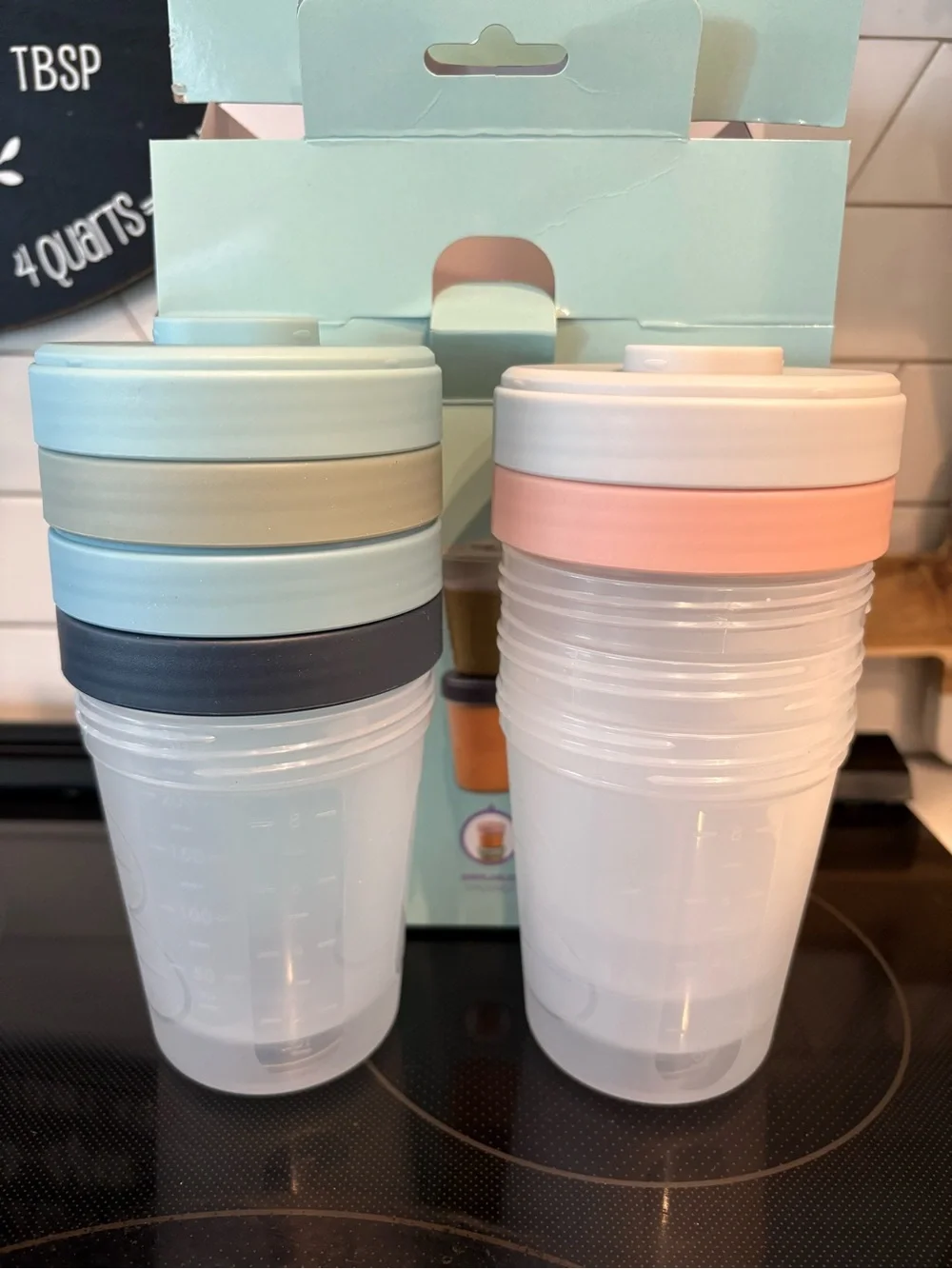 BEABA Clip 6-Piece 8 oz Baby Toddler Food Storage Container Set NEW
